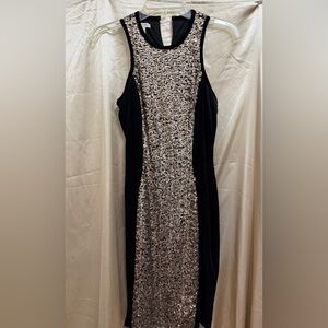Boston Proper Black and gold festive  Dress